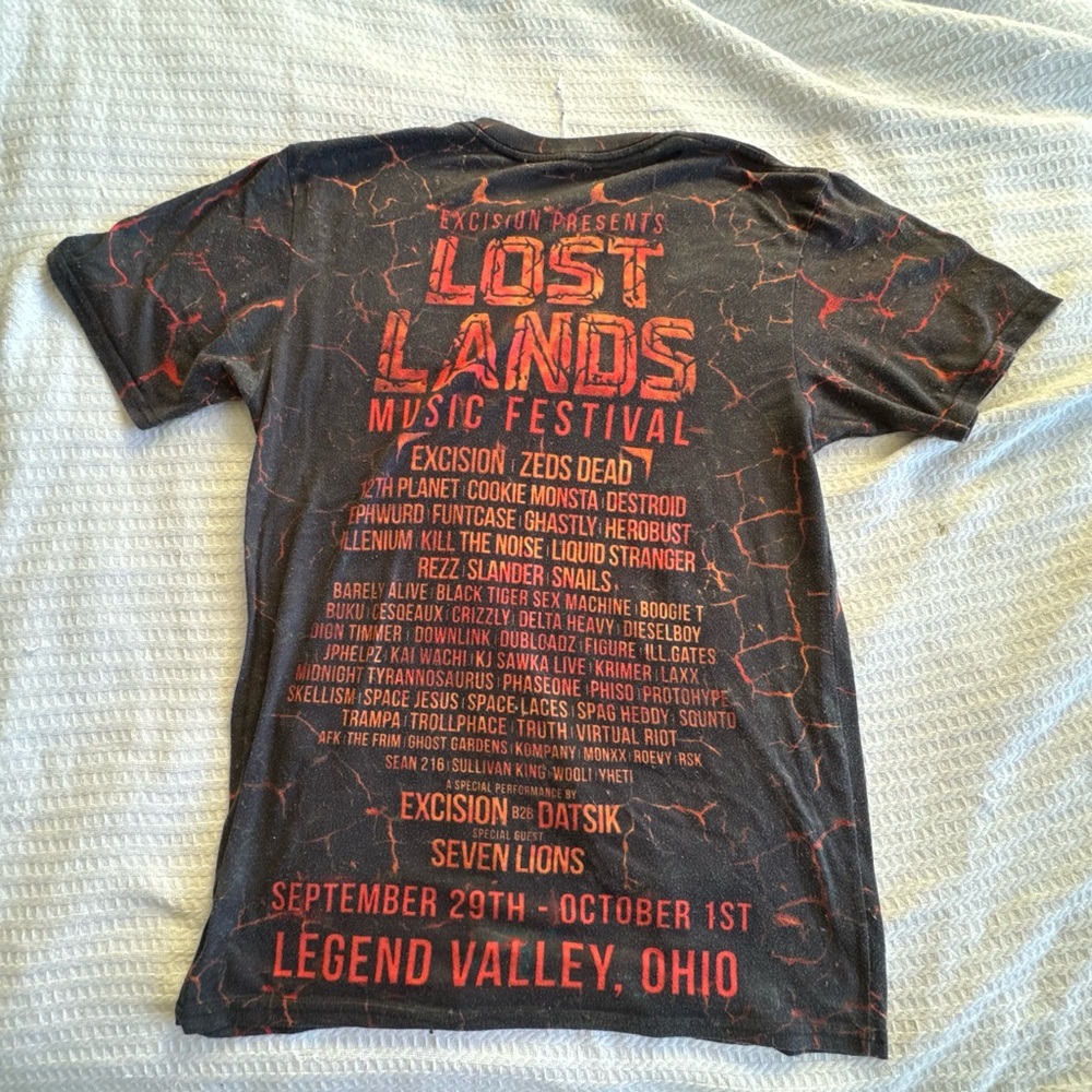 Lost Lands 2017 Orange and Black Festival Lineup Short Sleeve Shirt